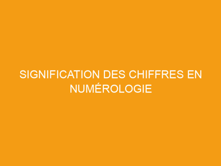 signification des chiffres en numérologie La Fée Guide Cécile